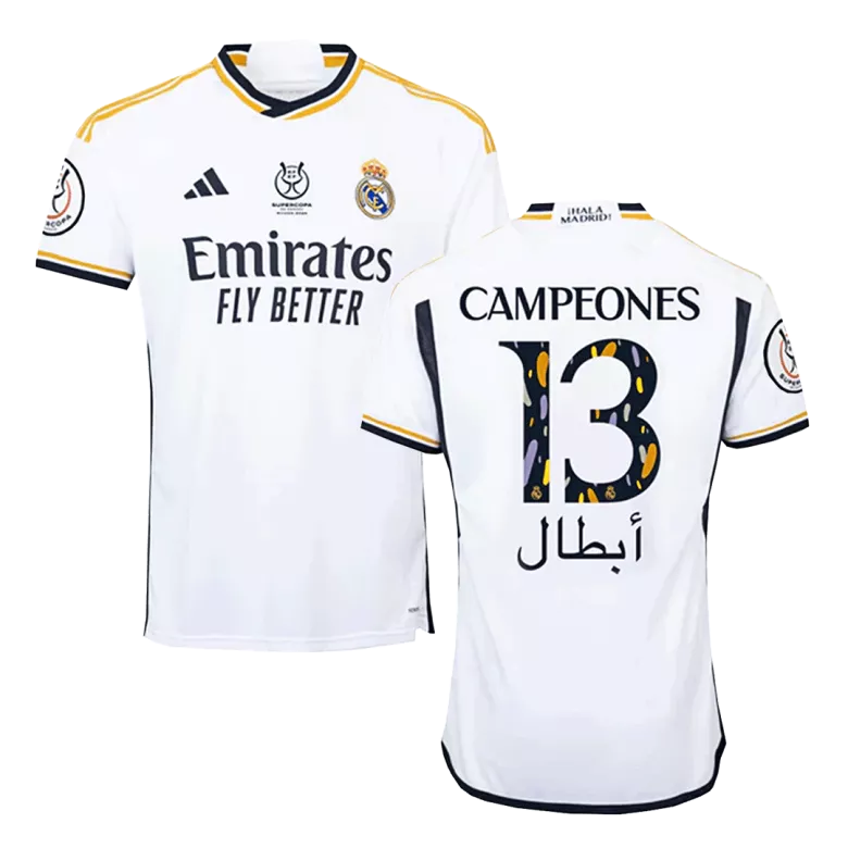 CAMPEONES #13 Real Madrid Campeones Supercopa Home Soccer Jersey 2023/24 - vstockx