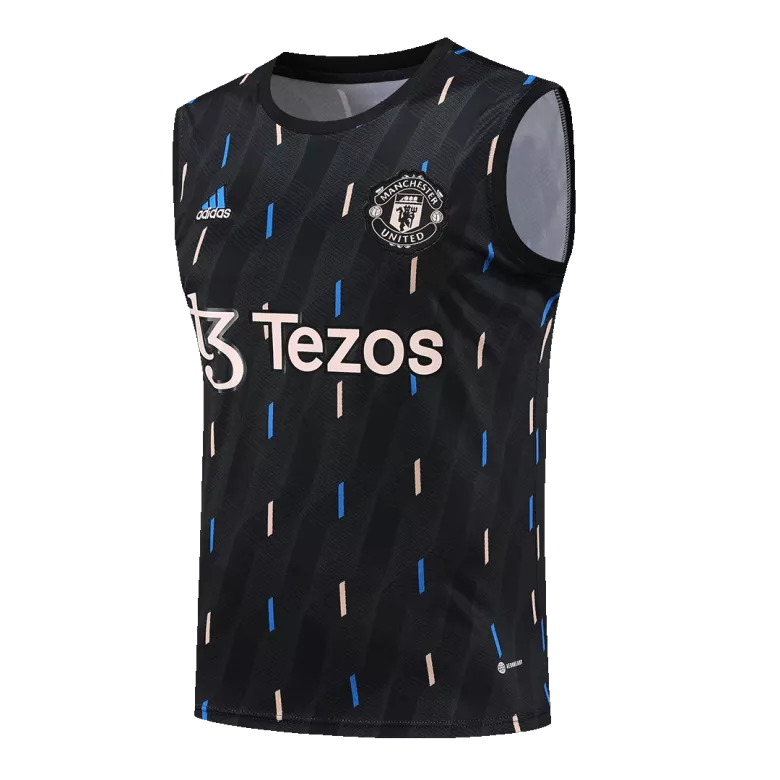 Manchester United Jerseys Sleeveless Training Kit 2022/23 Black - vstockx
