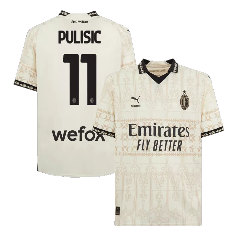 PULISIC #11 AC Milan X Pleasures Fourth Away Soccer Jersey 2023/24 - vstockx