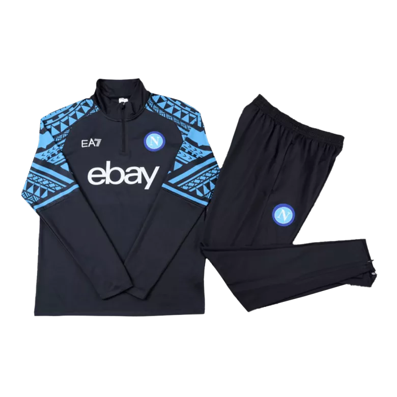 Napoli 1/4 Zip Tracksuit 2023/24 Black - vstockx