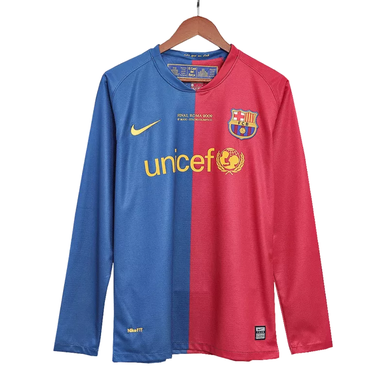 Vintage Soccer Shirts Barcelona Home Long Sleeve 2008/09 - UCL Final - vstockx