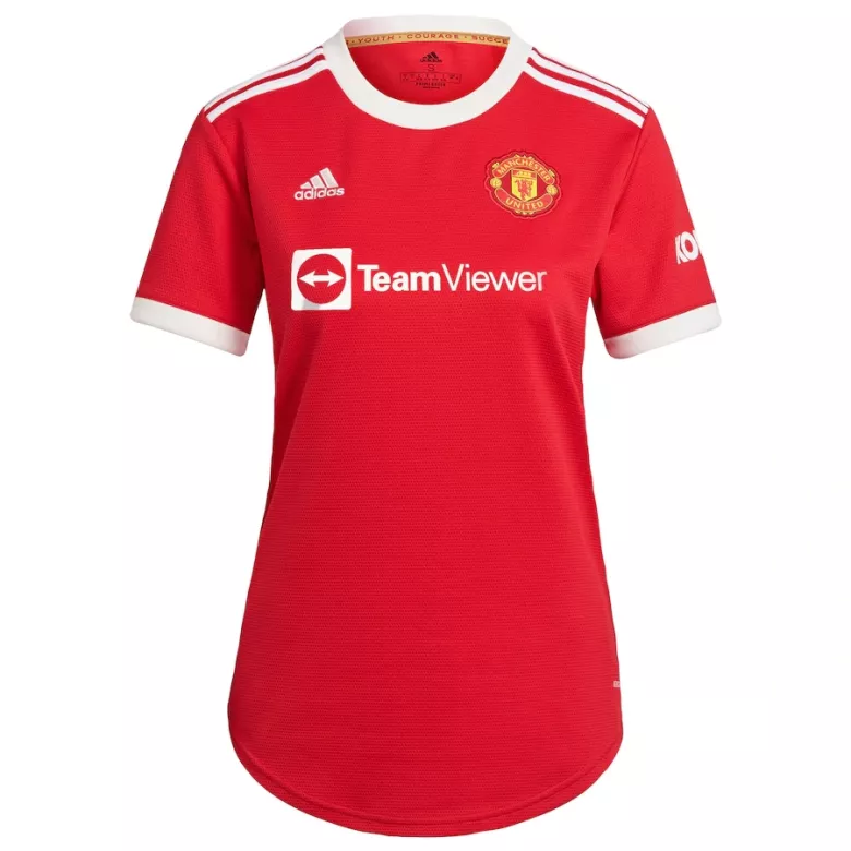 RONALDO #7 Manchester United Home Soccer Jersey 2021/22 Women - vstockx