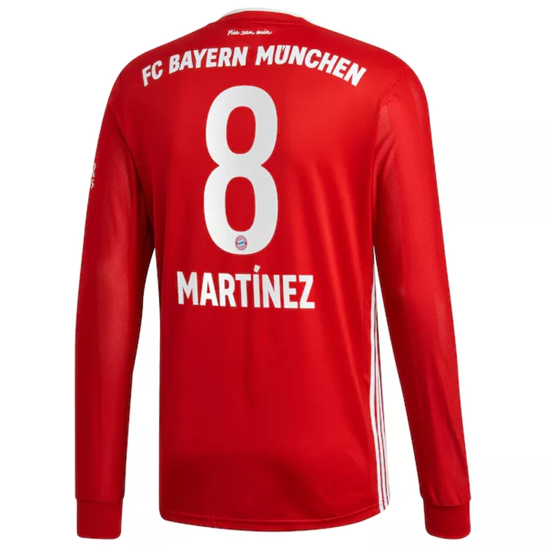 MART��NEZ #8 Bayern Munich Home Long Sleeve Soccer Jersey 2020/21 - vstockx