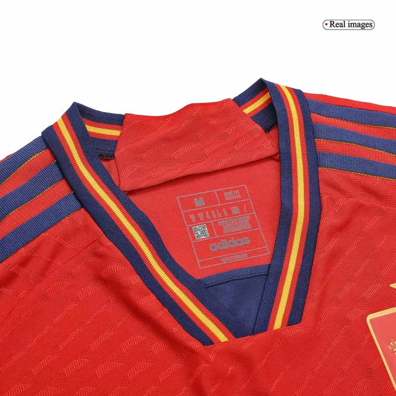 Authentic Spain Home Long Sleeve Soccer Jersey 2022 - vstockx