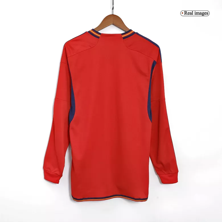 Spain Home Long Sleeve Soccer Jersey 2022 - vstockx