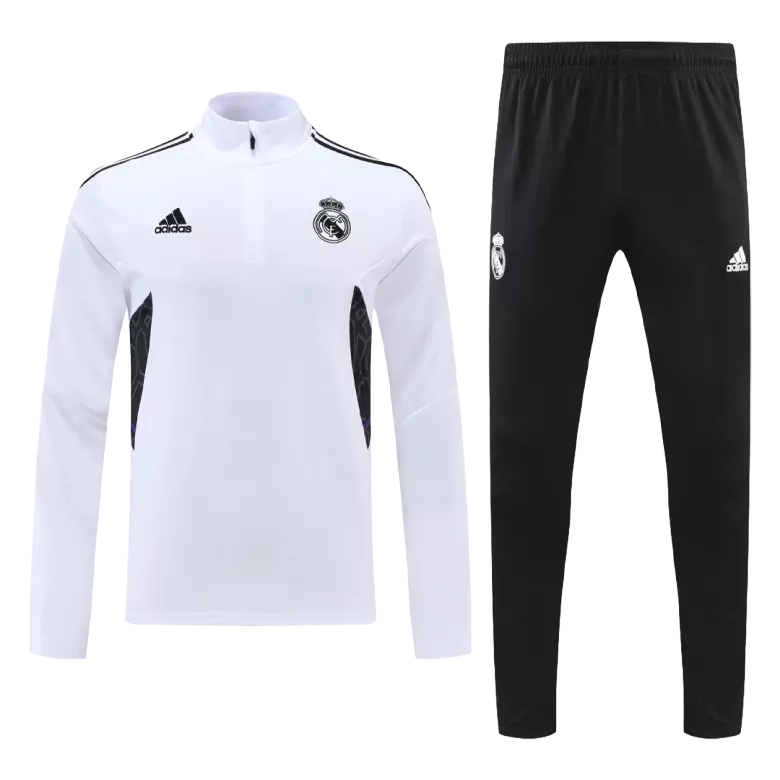 Real Madrid 1/4 Zip Tracksuit 2022/23 White - vstockx