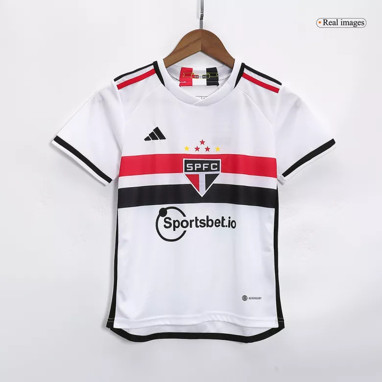 Sao Paulo FC Home Kids Jerseys Kit 2023/24 - vstockx