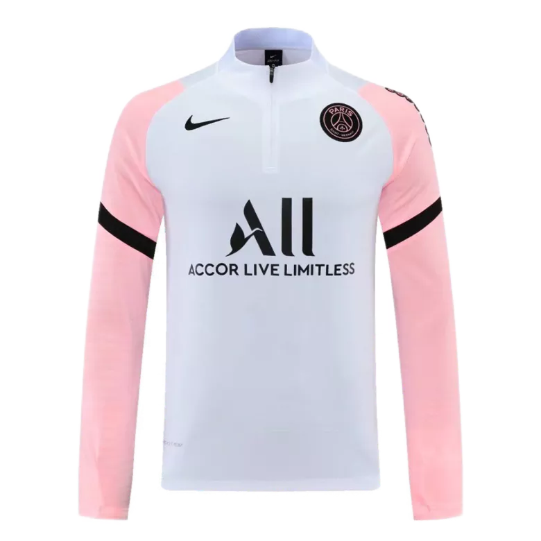 PSG 1/4 Zip Tracksuit 2021/22 White&Pink - vstockx