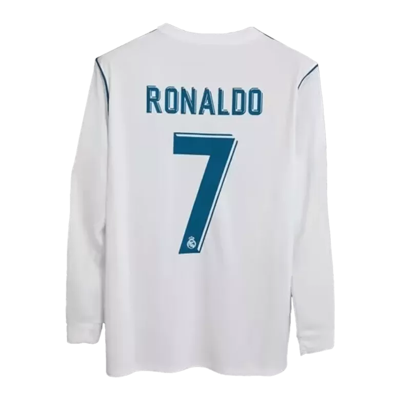 Vintage Soccer Jersey RONALDO #7 Real Madrid Home Long Sleeve 2017/18 - vstockx