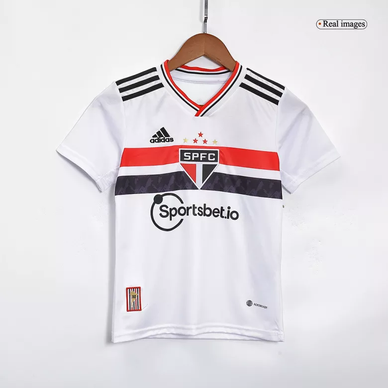 Sao Paulo FC Home Kids Soccer Jerseys Kit 2022/23 - vstockx