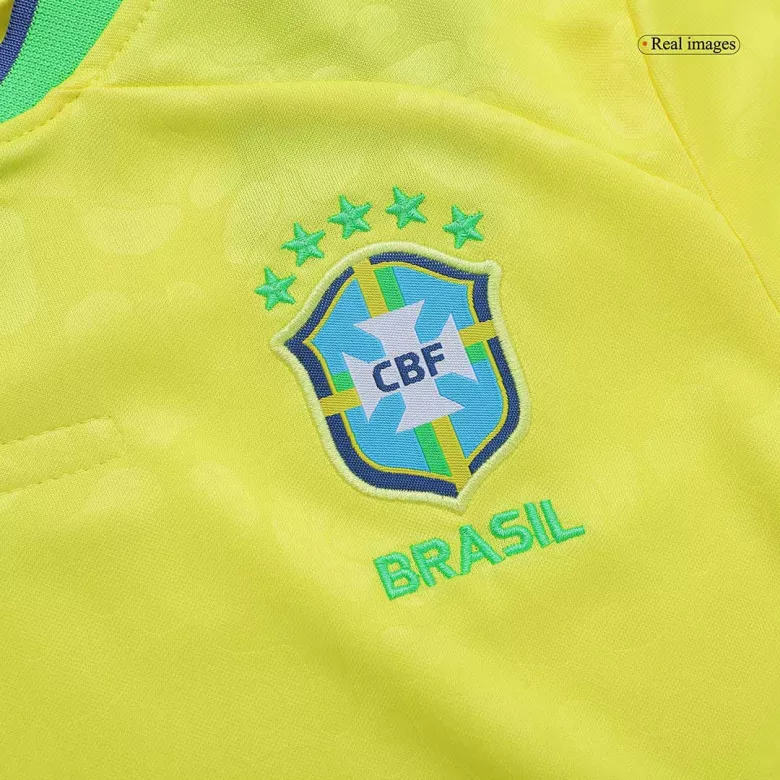 Brazil Home Kids Soccer Jerseys Kit 2022 - vstockx