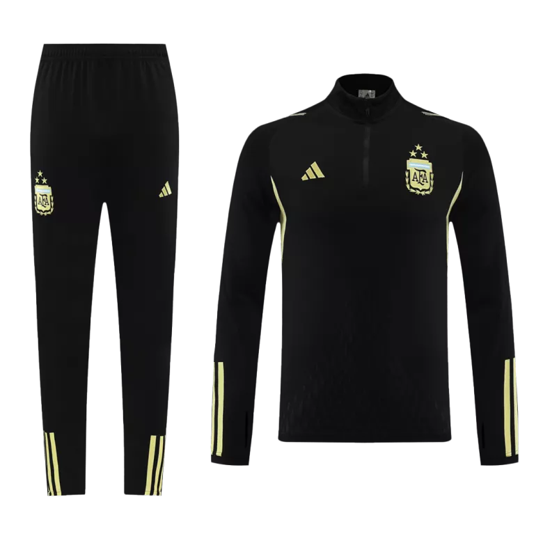 Argentina 1/4 Zip Tracksuit 2023/24 Black - vstockx
