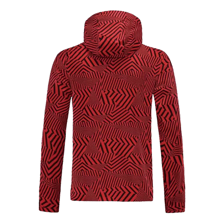 Manchester United Hoodie Windbreaker Jacket 2021/22 - Black&Red              �� - vstockx