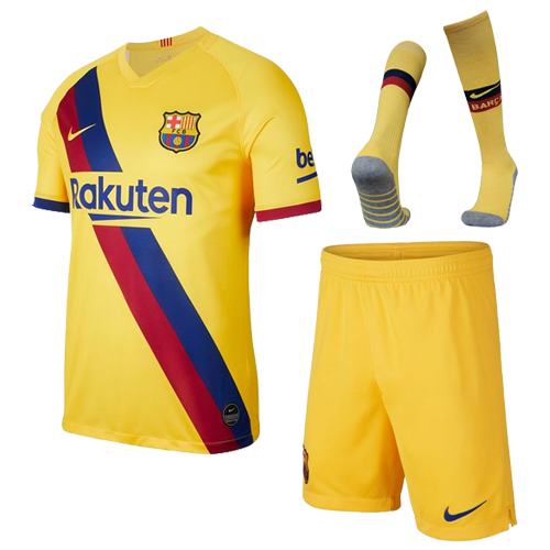 Barcelona Away Kids Soccer Jerseys Kit 2019/20 - vstockx