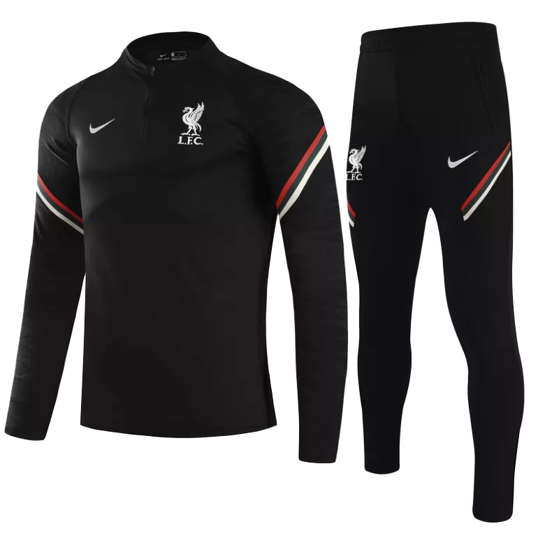 Liverpool 1/4 Zip Tracksuit 2021/22 Black - vstockx