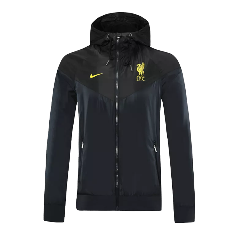 Liverpool Hoodie Windbreaker Jacket 2020/21 - Black - vstockx