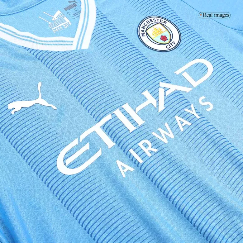 CHAMPIONS OF EUROPE #23 Manchester City Home Authentic Jersey 2023/24 - vstockx