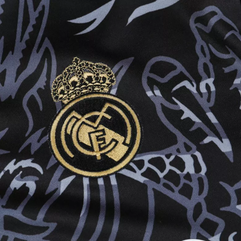 Real Madrid 1/4 Zip Tracksuit 2023/24 Kids Black - vstockx