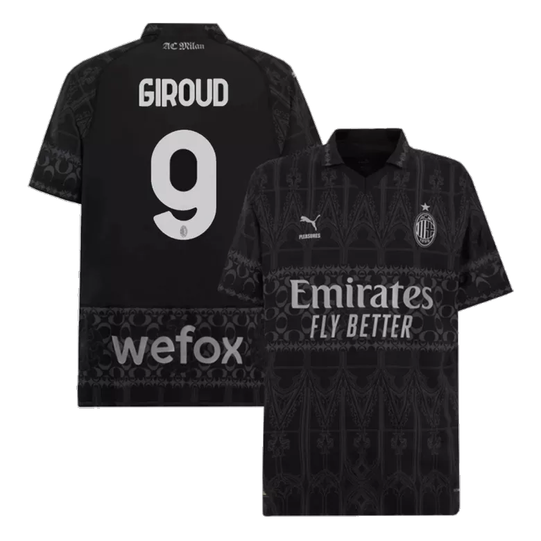 GIROUD #9 AC Milan X Pleasures Fourth Away Soccer Jersey 2023/24 - vstockx