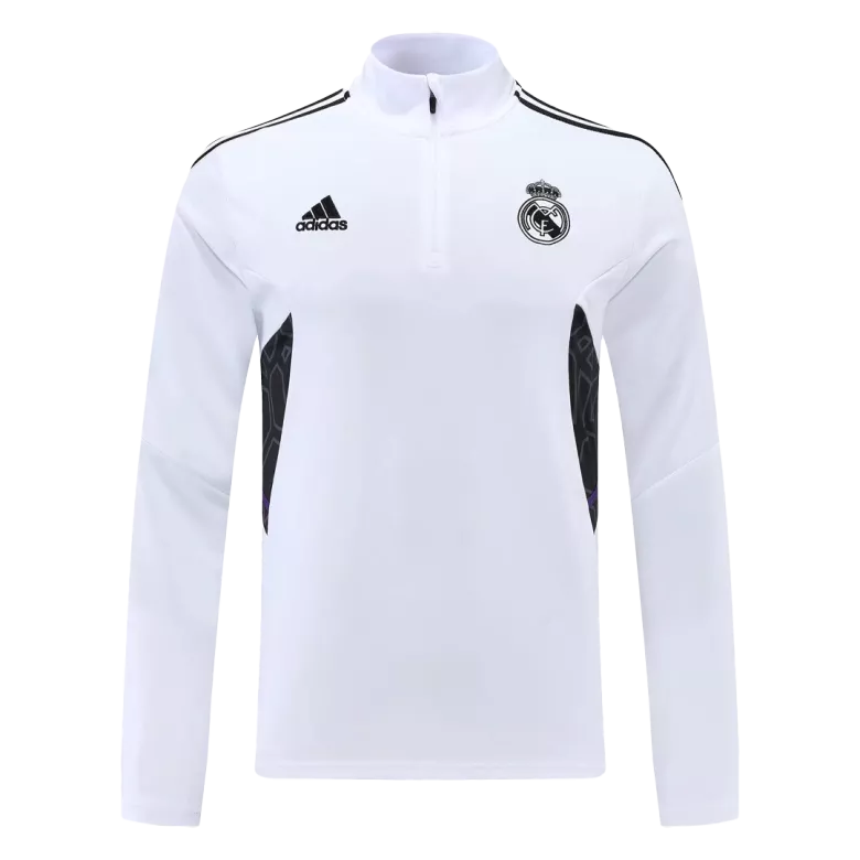 Real Madrid 1/4 Zip Tracksuit 2022/23 White - vstockx