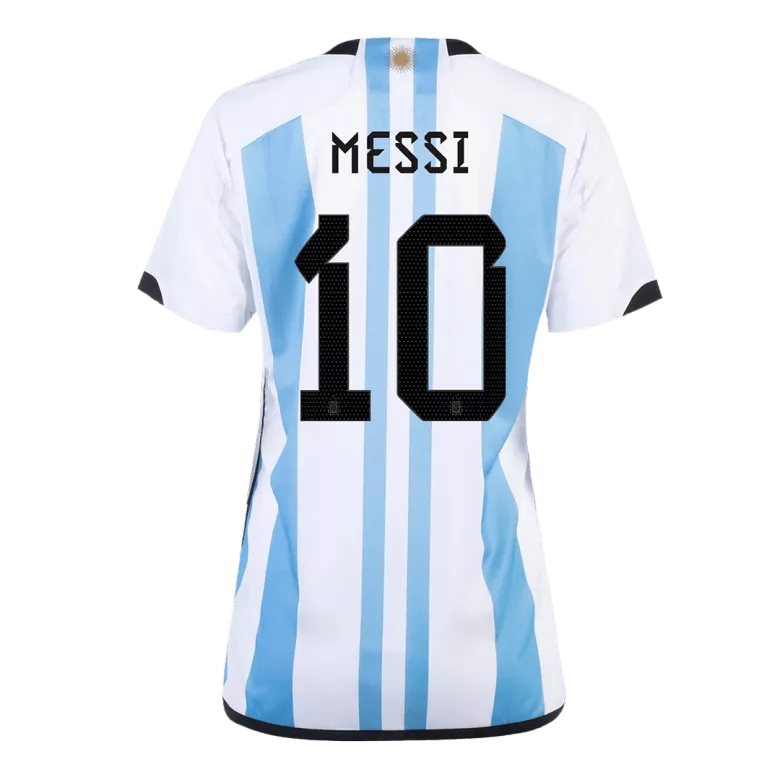 Women's MESSI #10 Argentina Three Stars Home Jersey 2022 - vstockx