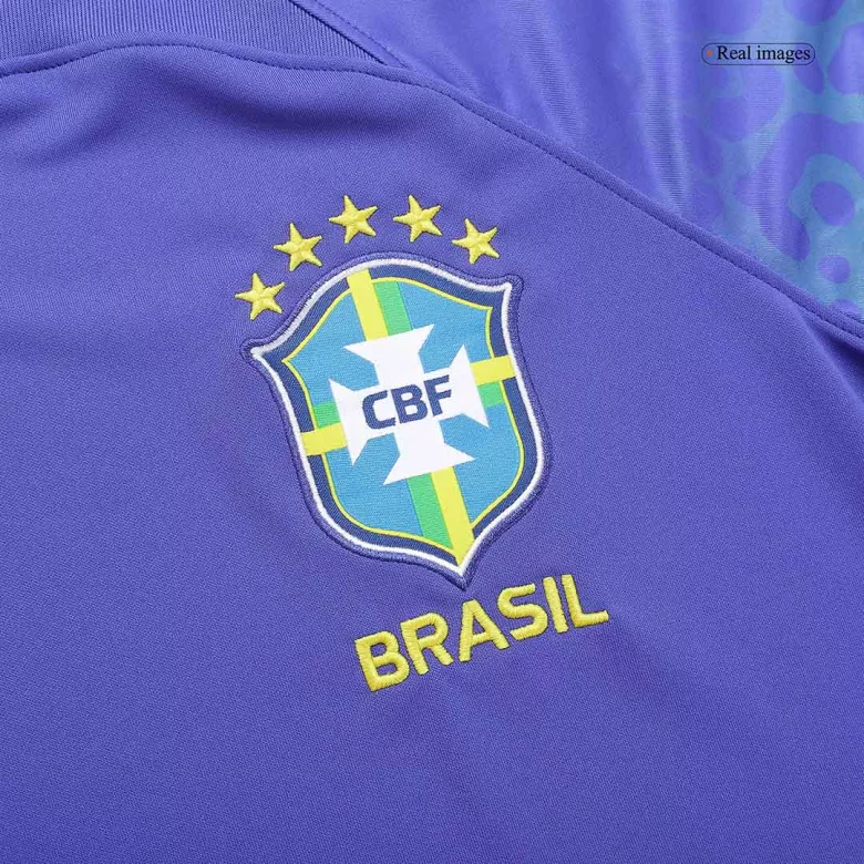 Brazil Away Long Sleeve Soccer Jersey 2022 - vstockx