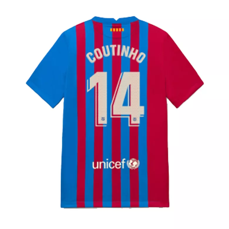 COUTINHO #14 Barcelona Home Soccer Jersey 2021/22 - vstockx