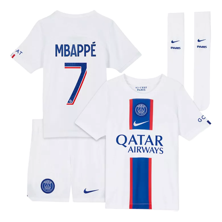 MBAPP�� #7 PSG Third Away Kids Jerseys Full Kit 2022/23 - vstockx