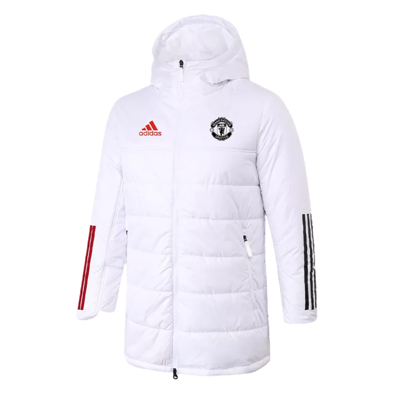 Manchester United Winter Jacket 2021/22 - White - vstockx