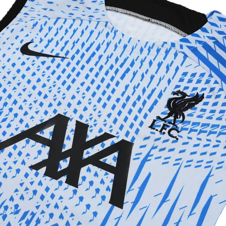 Liverpool Jerseys Sleeveless Training Kit 2023/24 Blue - vstockx