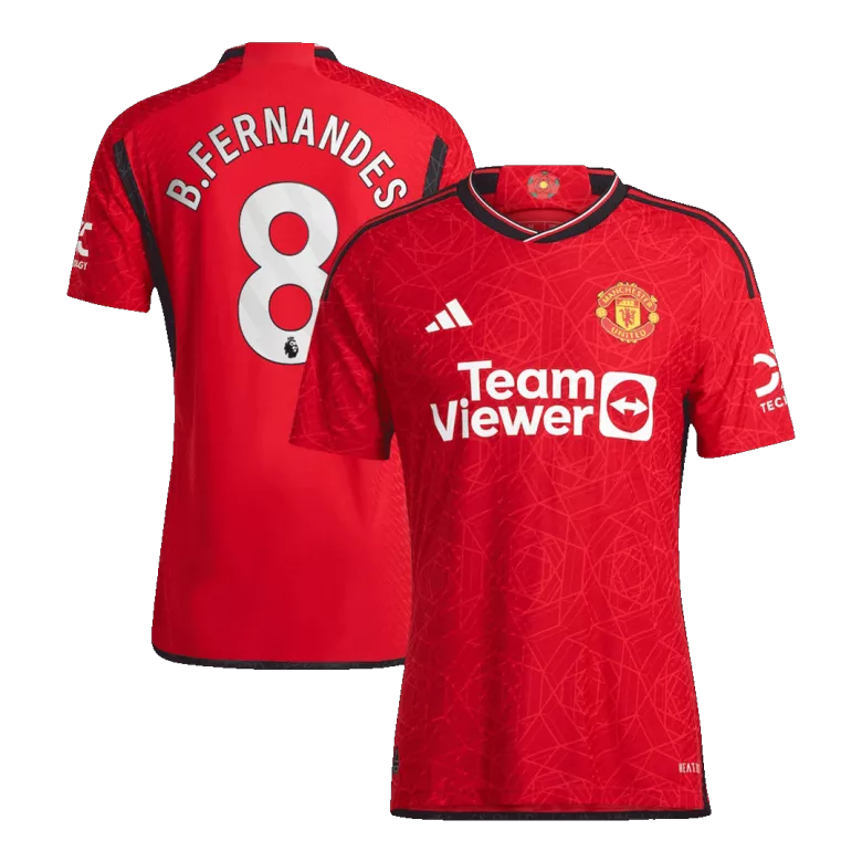 B.FERNANDES #8 Manchester United Home Authentic Jersey 2023/24 - vstockx