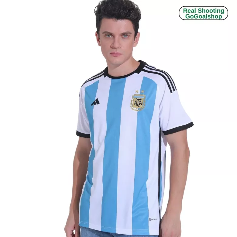 Messi #10 Argentina Home Jersey Shirt World Cup 2022 - vstockx