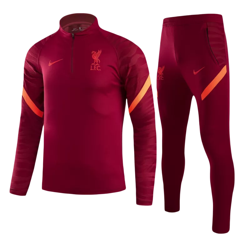 Liverpool 1/4 Zip Tracksuit 2021/22 Red - vstockx