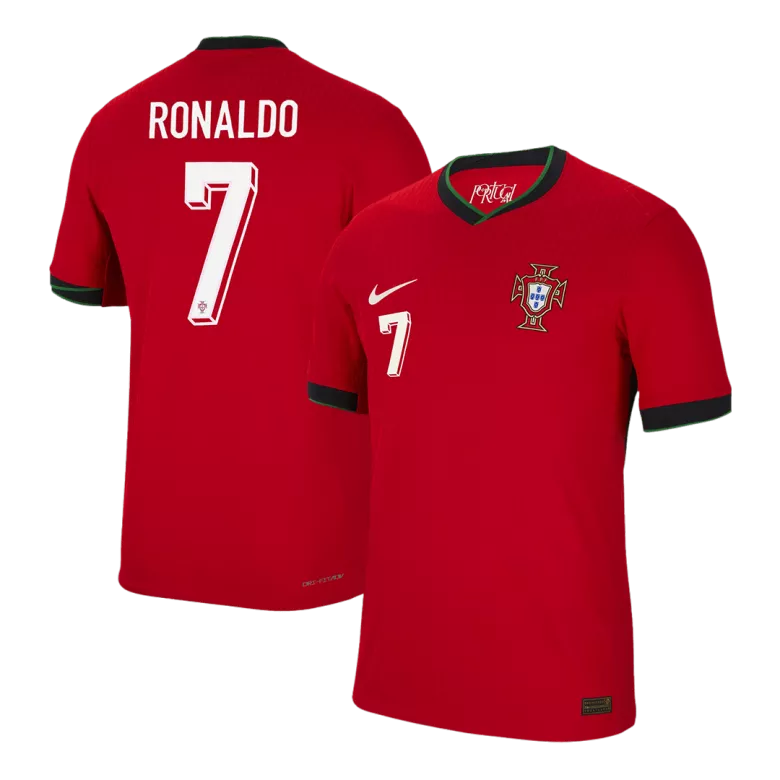 RONALDO #7 Portugal Home Authentic Soccer Jersey EURO 2024 - vstockx