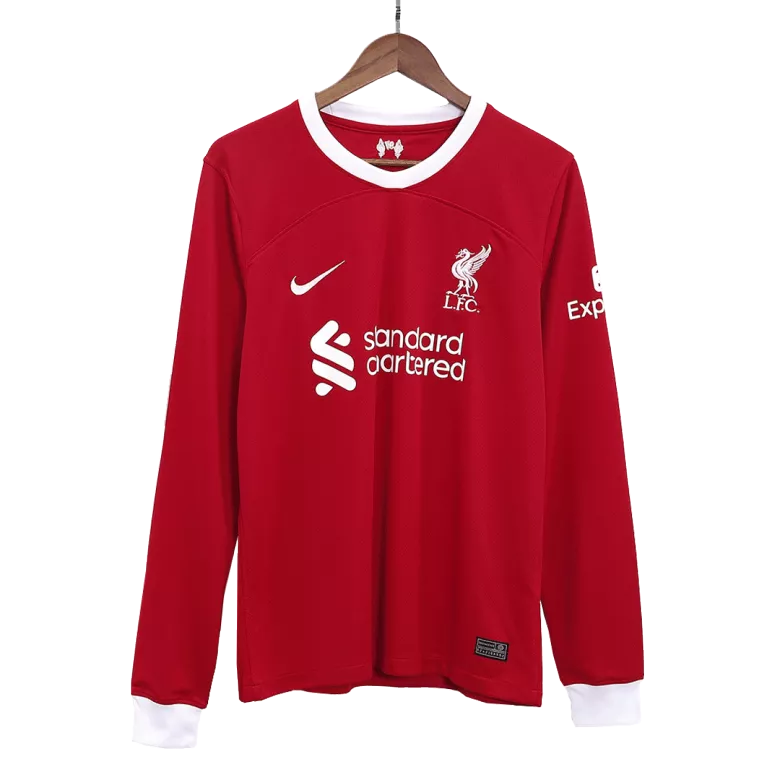 Liverpool Home Long Sleeve Soccer Jersey 2023/24 - vstockx
