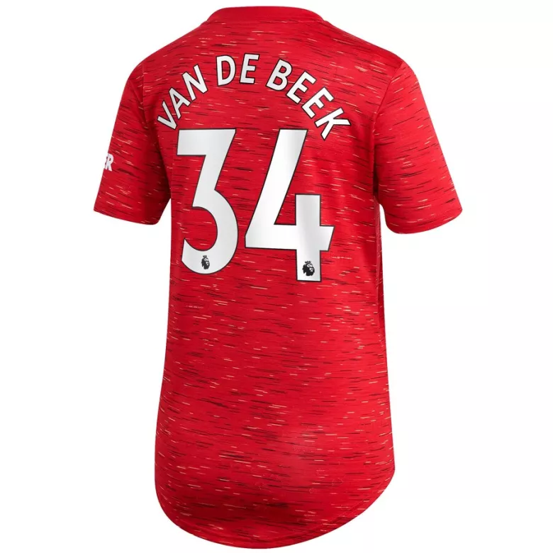 VAN DE BEEK #34 Manchester United Home Soccer Jersey 2020/21 Women - vstockx