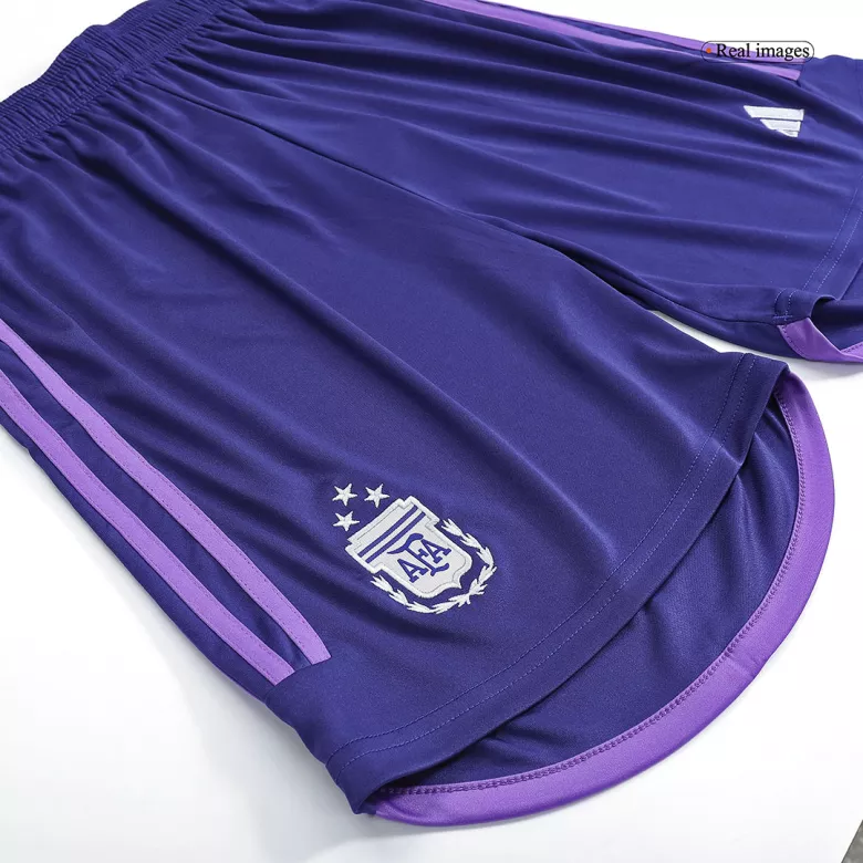 Argentina Away Soccer Shorts 2022 - Three Stars - vstockx