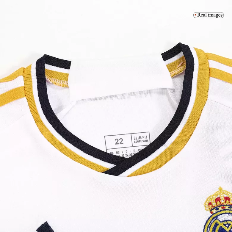 Real Madrid Home Long Sleeve Kids Soccer Jerseys Kit 2023/24 - vstockx