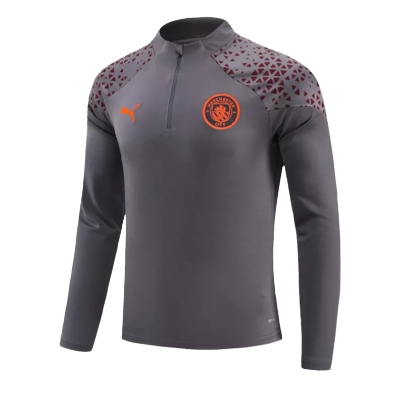 Manchester City 1/4 Zip Tracksuit 2023/24 Gray - vstockx