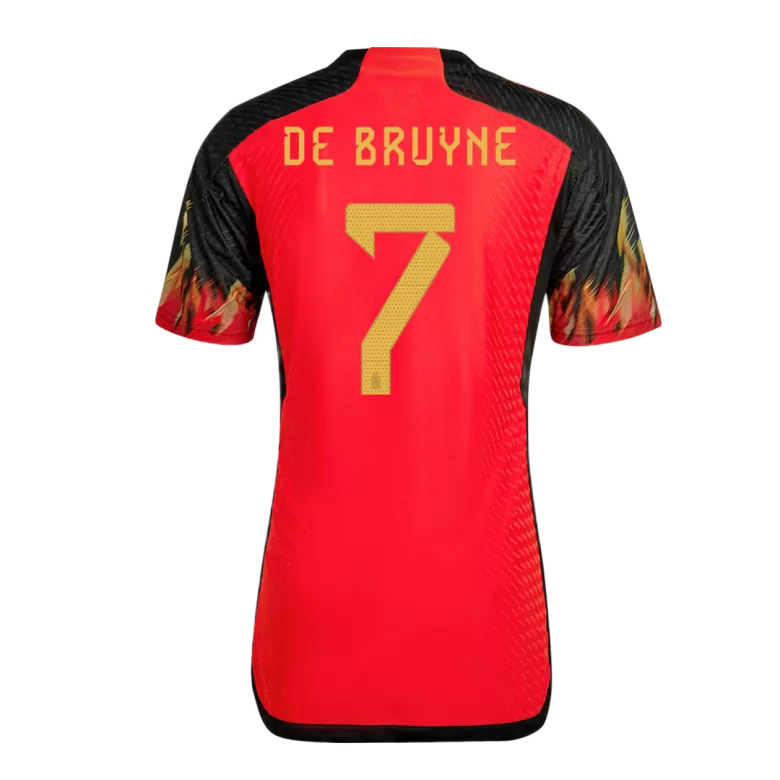 DE BRUYNE #7 Belgium Home Authentic Jersey World Cup 2022 - vstockx
