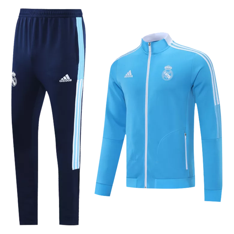 Real Madrid Jacket Tracksuit 2021/22 Sky blue - vstockx
