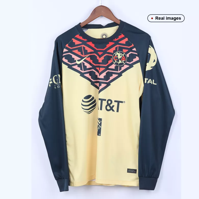 Club America Home Long Sleeve Soccer Jersey 2021/22 - vstockx
