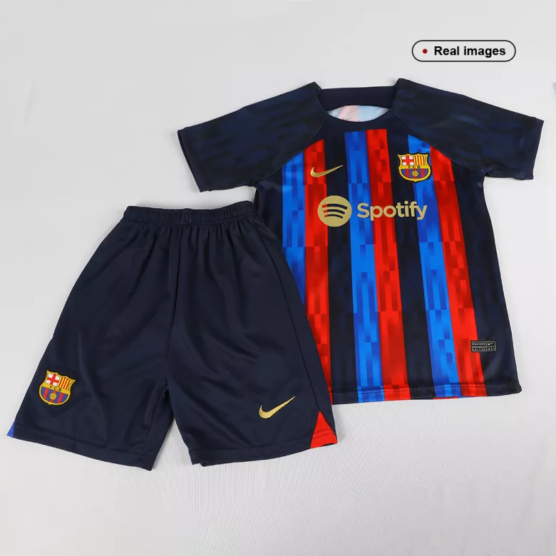 Barcelona Home Kids Soccer Jerseys Full Kit 2022/23 - vstockx
