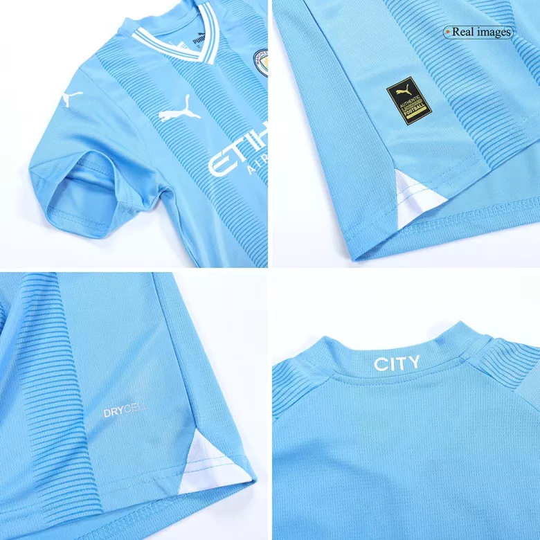 Kids Manchester City Home Soccer Jersey 2023/24 - Discount - vstockx