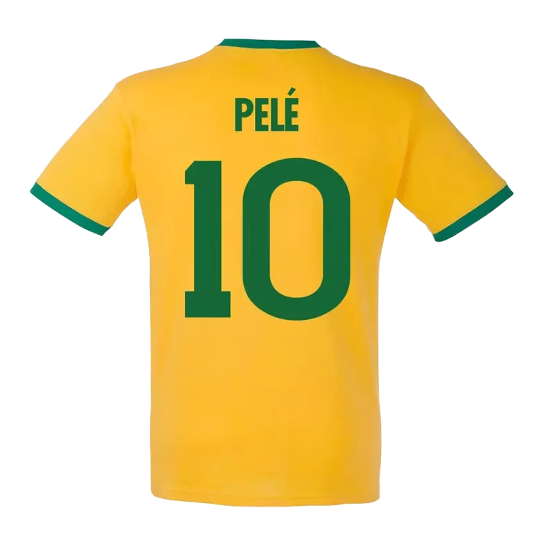 Vintage Soccer Jersey PEL�� #10 Brazil Home 1970 - vstockx