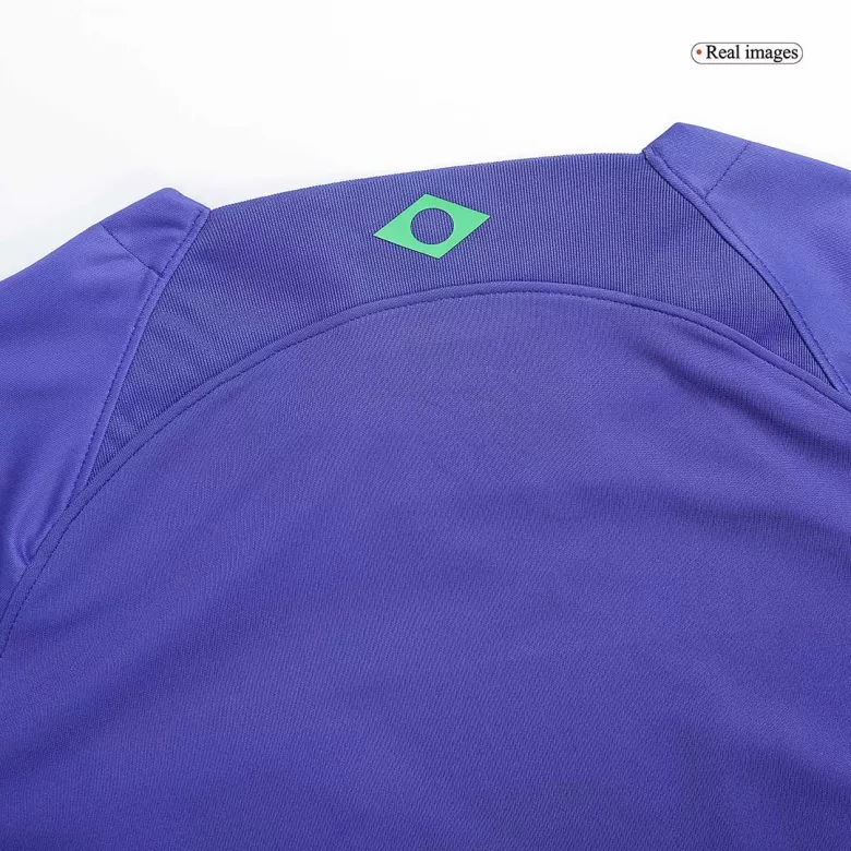 Brazil Away Long Sleeve Soccer Jersey 2022 - vstockx