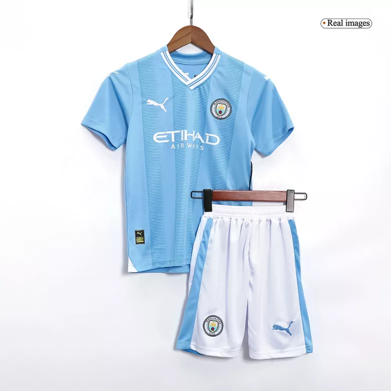 Manchester City Home Kids Jerseys Full Kit 2023/24 - vstockx
