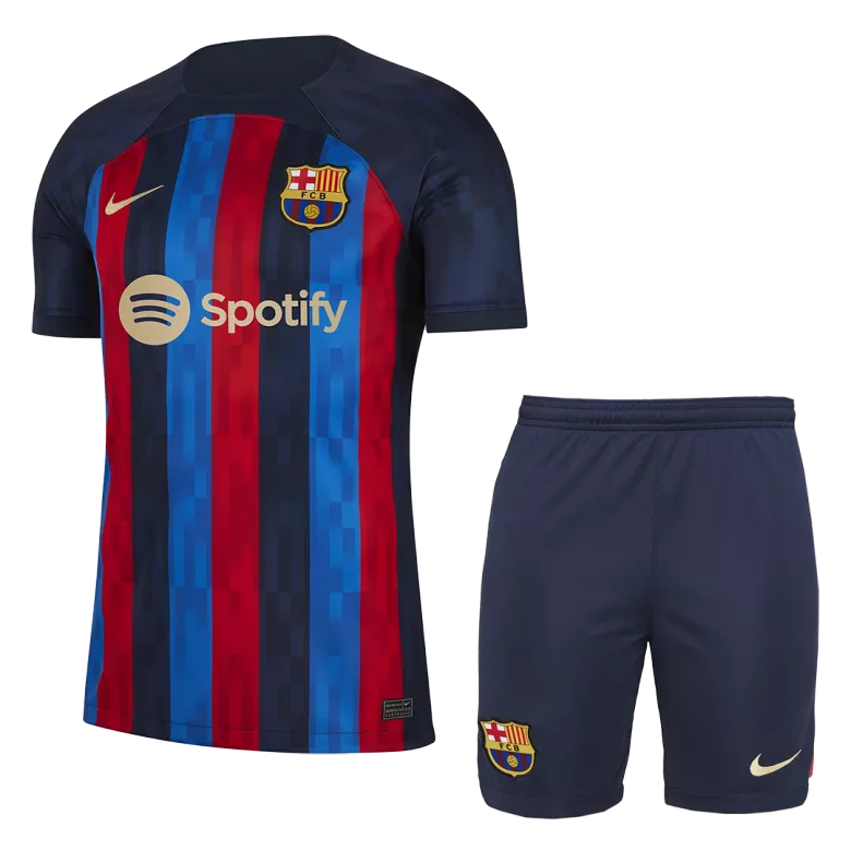 Barcelona Home Kids Soccer Jerseys Full Kit 2022/23 - vstockx
