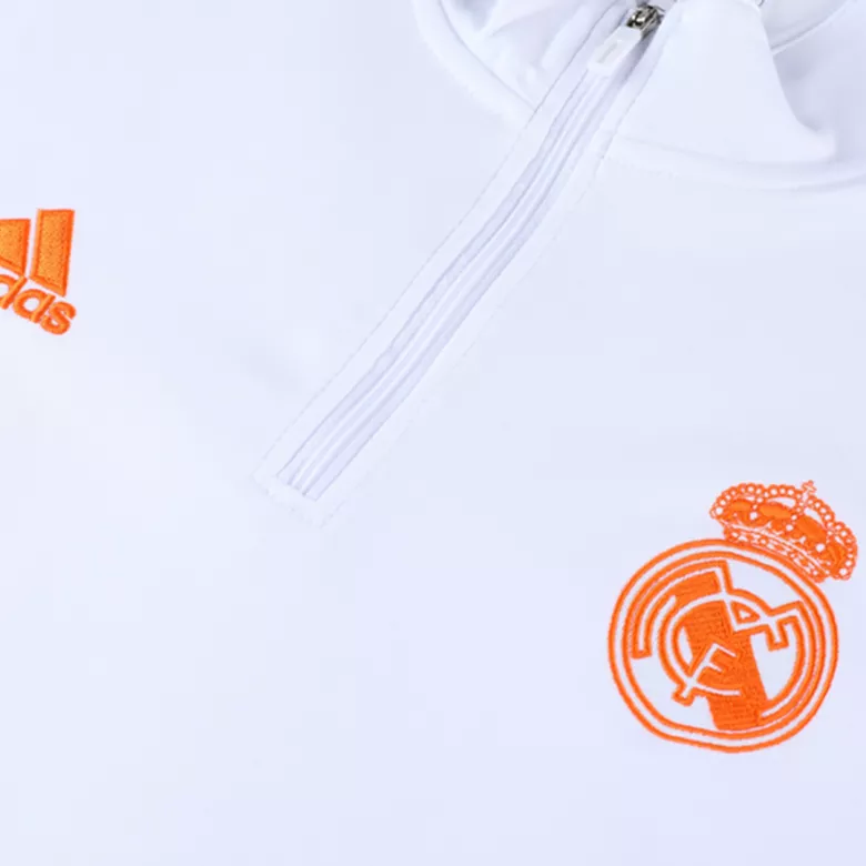 Real Madrid 1/4 Zip Tracksuit 2021/22 White - vstockx