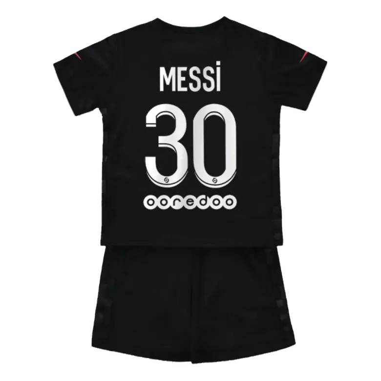 Messi #30 PSG Third Away Kids Soccer Jerseys Kit 2021/22 - vstockx